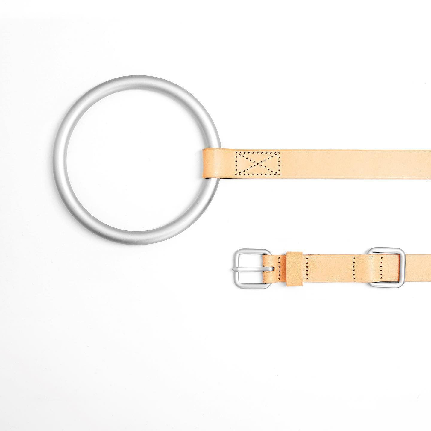 Hand Holding Rope Leather Dog Collar