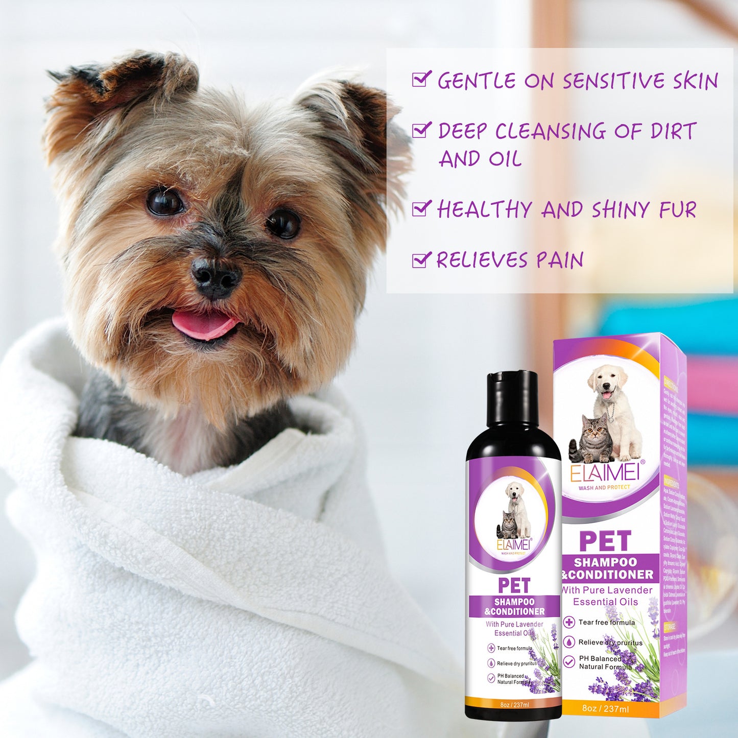Two-in-one Anti-hair Removal Pet Shampoo